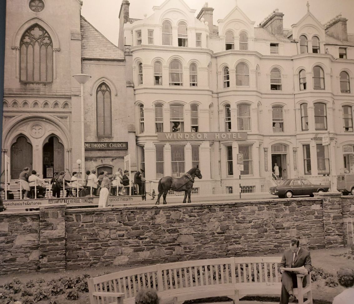 Historic Windsor Hotel building on Loch Promenade in Douglas